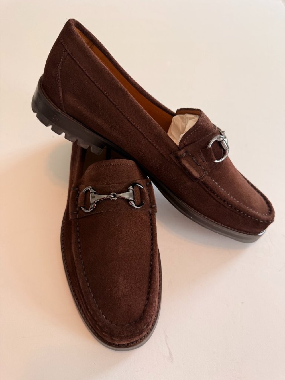 Peter Millar Chocolate Brown Lug Sole Suede Loafer - Size 9 - NWT
